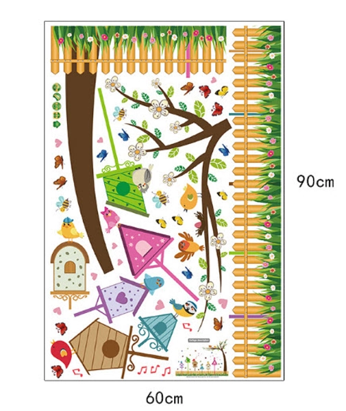 Decal hàng rào tổ chim to