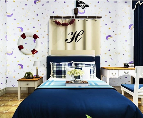 Giấy decal cuộn  mặt trăng tím