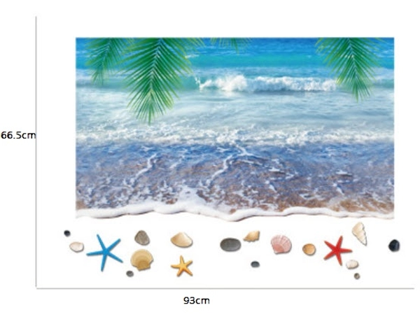 Decal dán tường Sao biển tạo cảm giác 3D