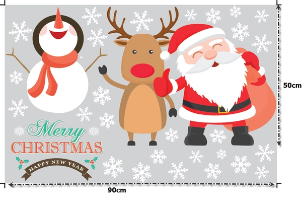 Decal dán tường Ông già Noel hạnh phúc