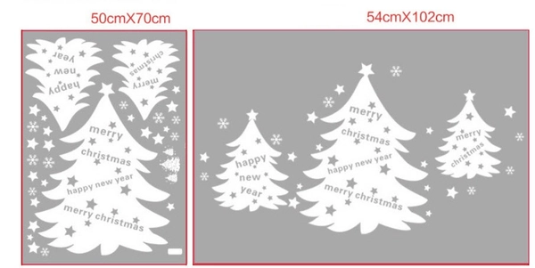 Bộ 4 cây thông Noel (nền trắng đục)