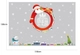Decal dán tường ông già Noel và 2 bạn tuần lộc
