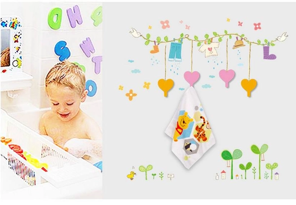 Bộ móc treo trái tim hai màu