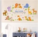 Decal dán tường vườn thú baby animals