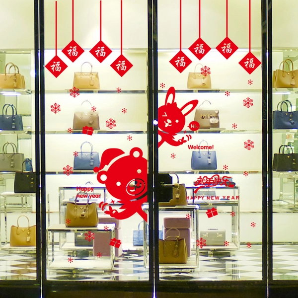 Decal thỏ vui đón tết