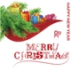 Decal dán tường Hộp quà Noel size lớn 60x60 (nền trắng đục)