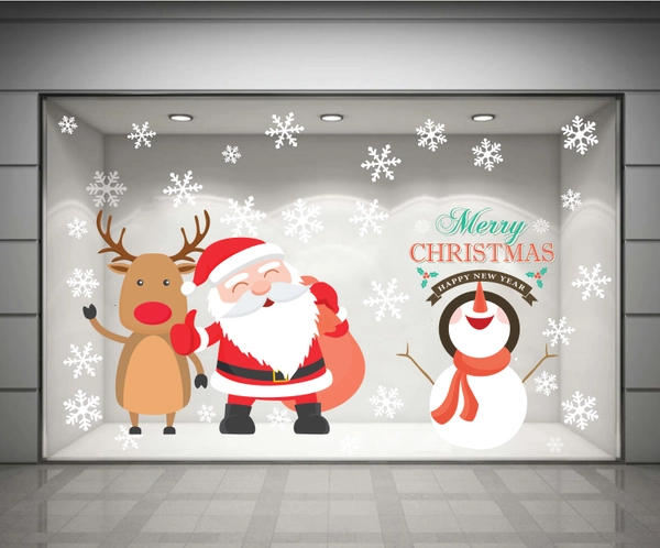 Decal dán tường Ông già Noel hạnh phúc