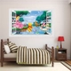 Decal dán tường cửa sổ công chúa và gấu Pooh