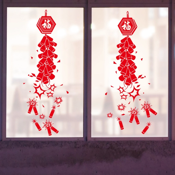 Decal pháo bông đỏ