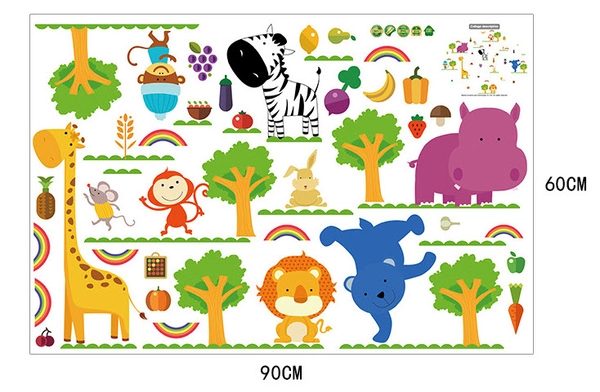 Decal vườn thú và cây xanh