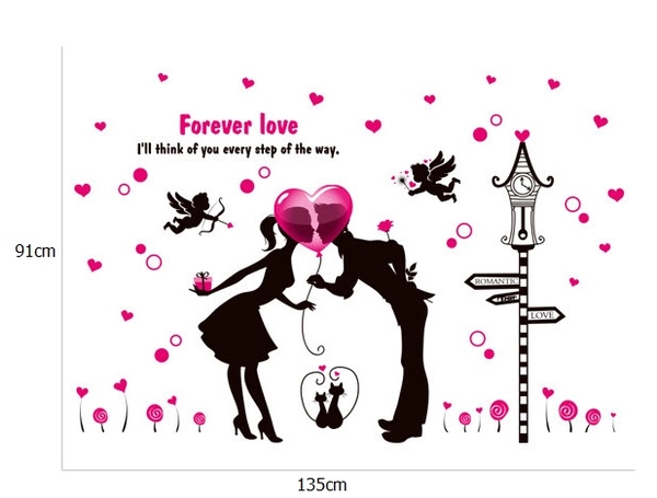 Decal tình nhân bóng bay