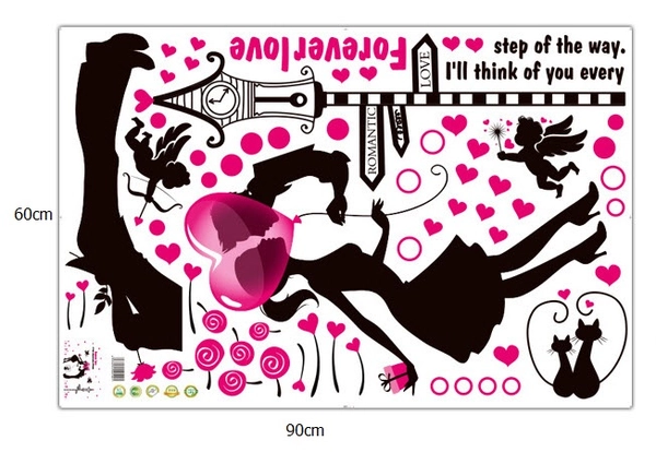 Decal tình nhân bóng bay