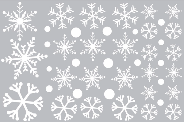 Bông tuyết 5 cánh (nền trắng đục)