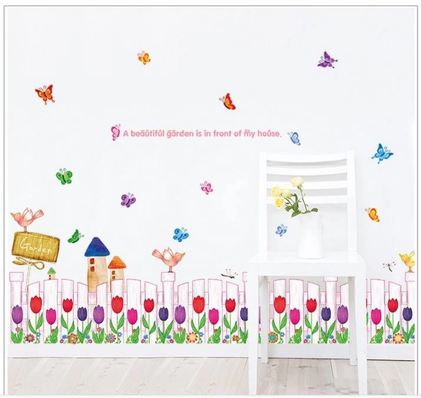 Chân tường hoa tulip to