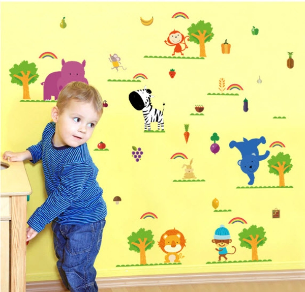 Decal vườn thú và cây xanh