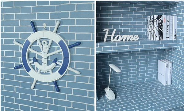 Giấy decal cuộn giả gạch xanh