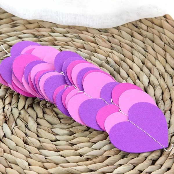 Rèm giấy trái tim 6 cánh