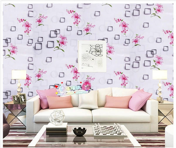 Giấy decal cuộn hoa ly hồng 2