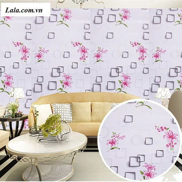 Giấy decal cuộn hoa ly hồng 2