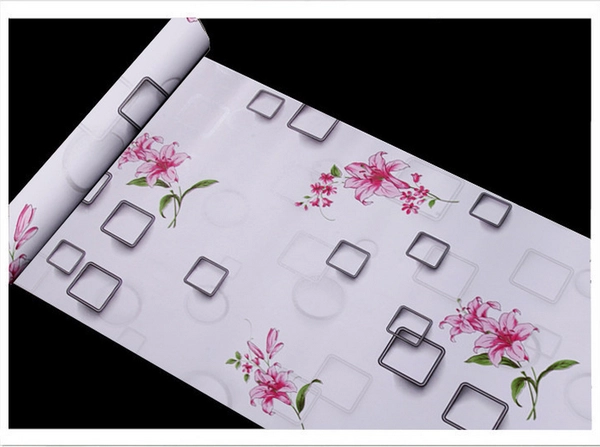 Giấy decal cuộn hoa ly hồng 2