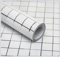 Decal dán bếp họa tiết ô vuông trắng