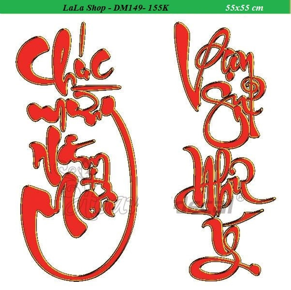 Decal mỹ chúc mừng năm mới - vạn sự như ý 2