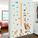 Decal dán tường thước đo động vật