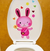 Dán toilet thỏ hồng