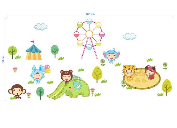 Decal công viên vui nhộn hiệu Zooyoo