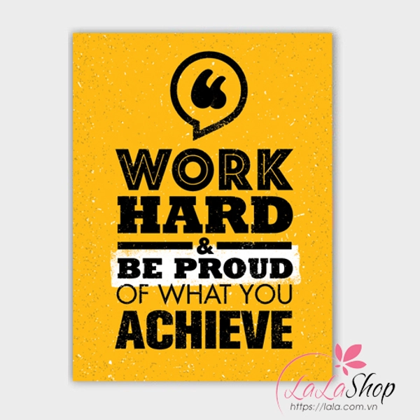 Decal văn phòng work hard