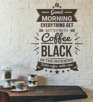 Decal dán tường coffee black.