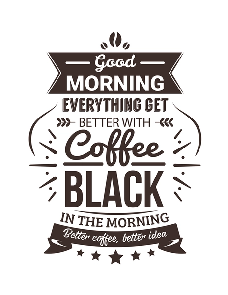 Decal dán tường coffee black.