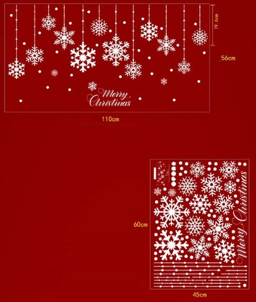 Decal dây treo bông tuyết Noel 3