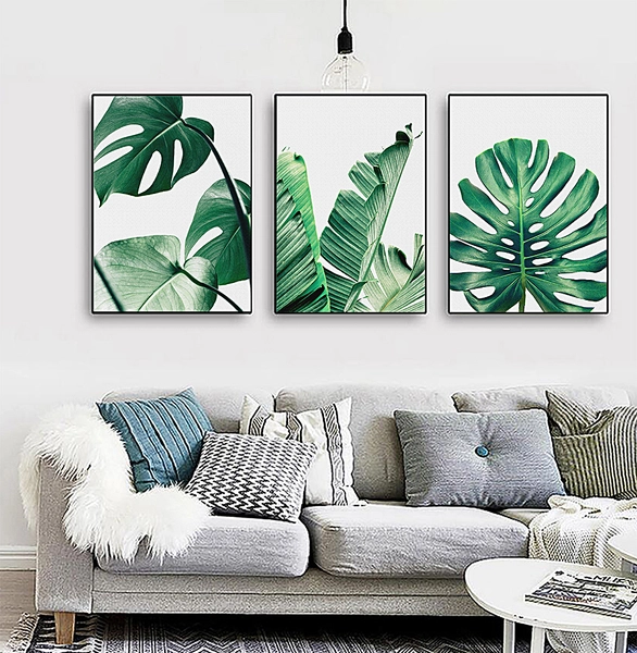 Tranh treo tường lá xanh 10