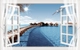 Tranh Dán Tường Phong Cảnh Cửa Sổ Biển Xanh 3D (3)