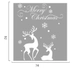 Decal noel Merry Christmas và đôi tuần lộc 2