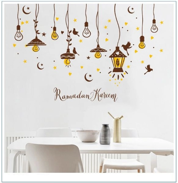 Decal chùm đèn nâu 4