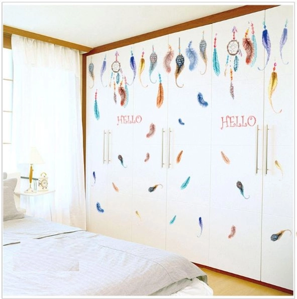 Decal lông vũ đủ màu 2