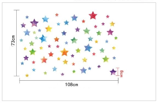 Decal sao sắc màu