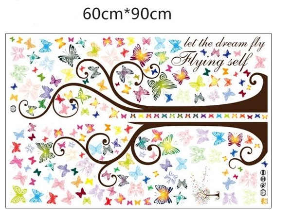 Decal cây hoa bướm 2