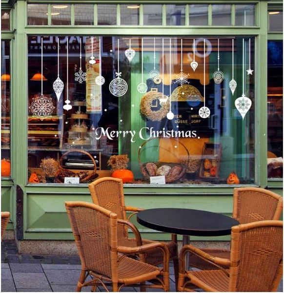 Decal dây treo bông tuyết Noel 2