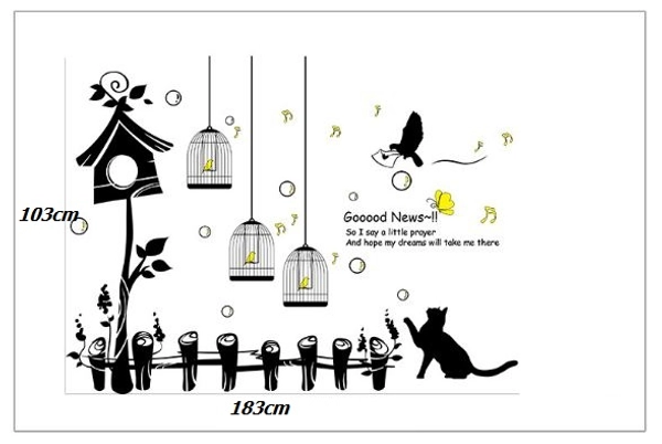 Decal hàng rào tổ chim 2