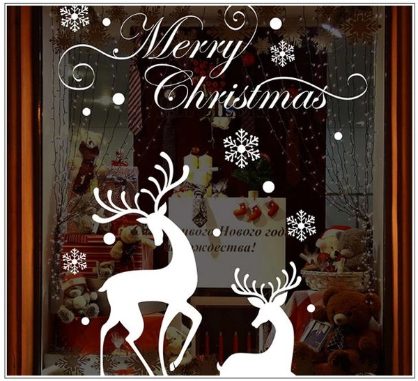 Decal noel Merry Christmas và đôi tuần lộc 2
