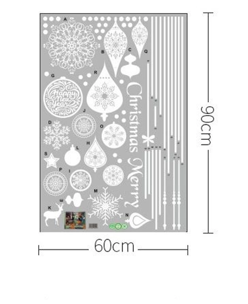 Decal dây treo bông tuyết Noel 2