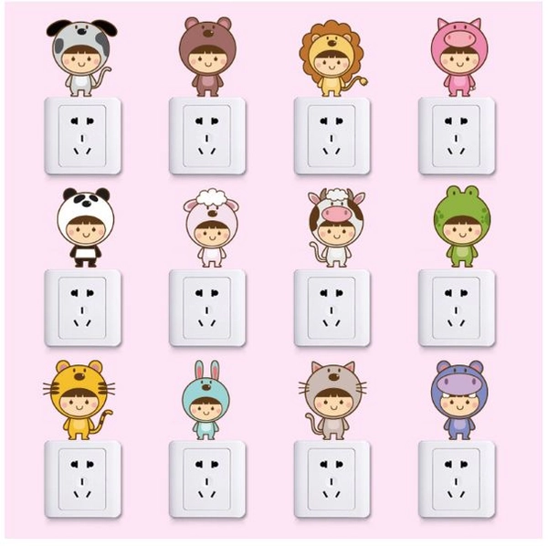 Decal ổ điện cô bé ngộ nghĩnh