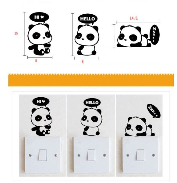 Decal combo ổ điện gấu trúc 2