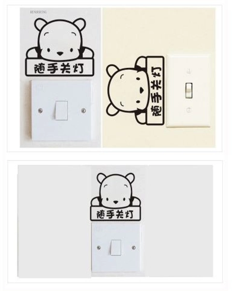 Decal ổ điện gấu Pooh