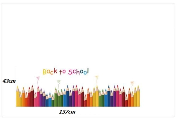 Decal chân tường bút chì màu 2