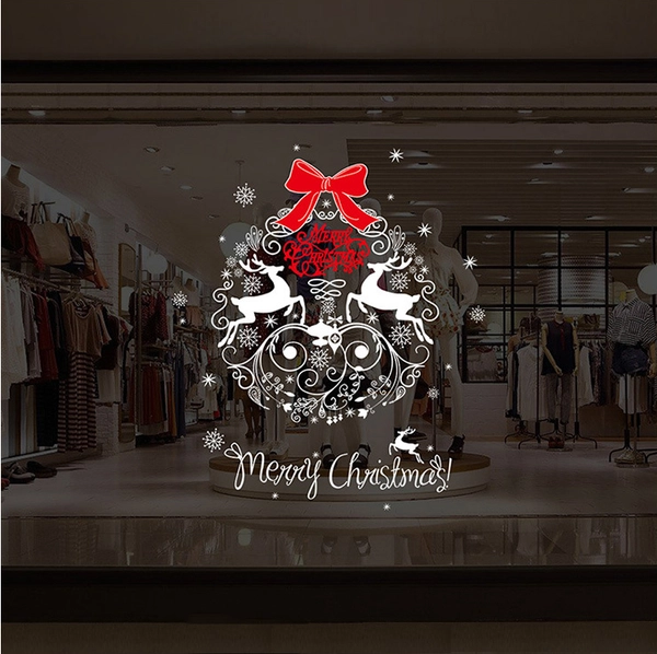 Decal vòng nguyệt quế Noel