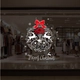 Decal vòng nguyệt quế Noel